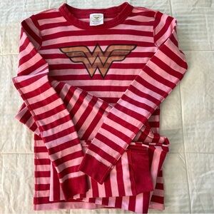 Hanna Andersson Girls Wonder Woman Long Johns Pajamas Organic Cotton 14